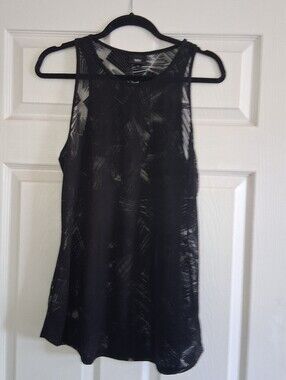 Mossimo Back Sheer Geometric Sleeveless Tank Top Large